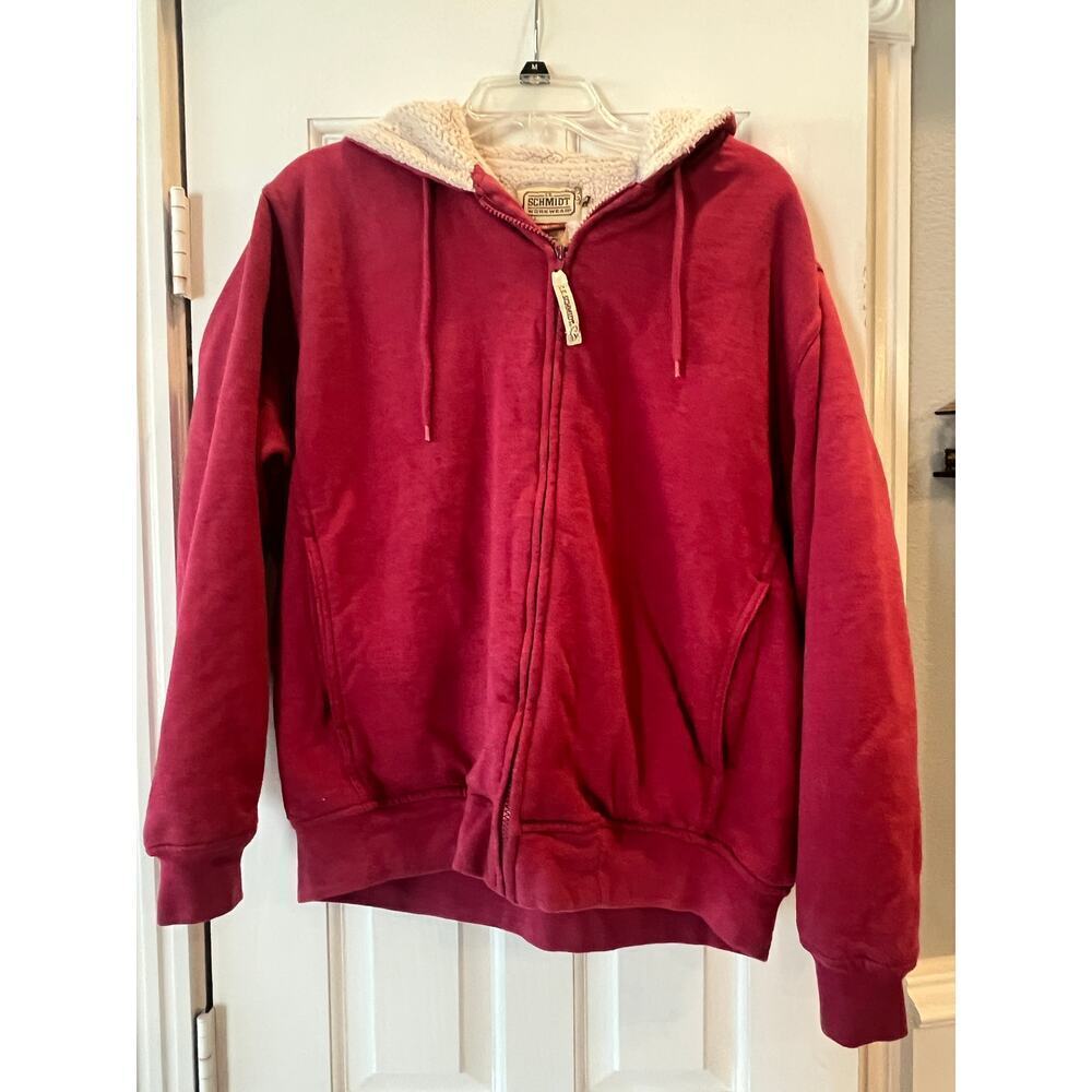CE Schmidt Workwear Jacket Womens XL Sherpa Fleece Lined Coat Full Zip Fall